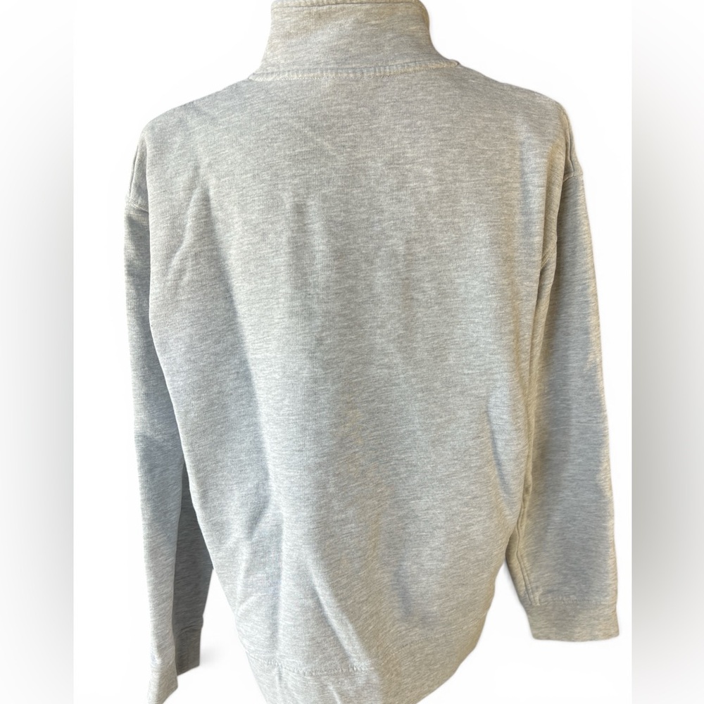 Zara Women’s Heather Gray Quarter-Zip Pullover Size XL - Picture 3 of 6